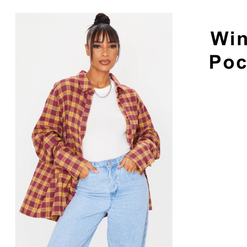 Checked oversized shirt